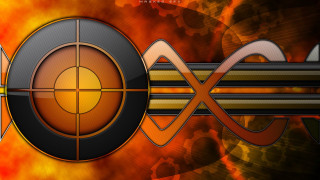 Fire design gun target center - biomechanical free wallpaper