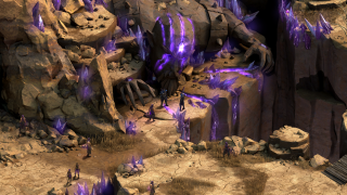 Cave purple fire man standing - the cave free wallpaper