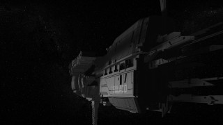 Space station night stars blackwhite - redshift free wallpaper