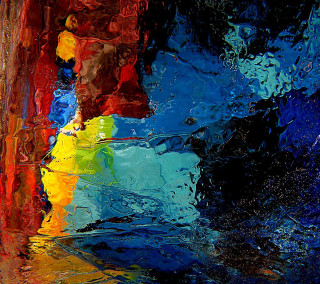 Colorful painting building rainbow roof 2 - impressionist free wallpaper