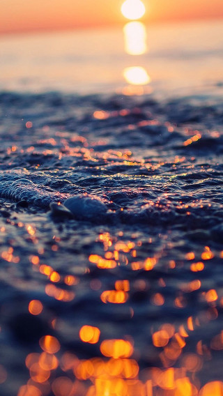 Close up wave sunset sun - the water free wallpaper