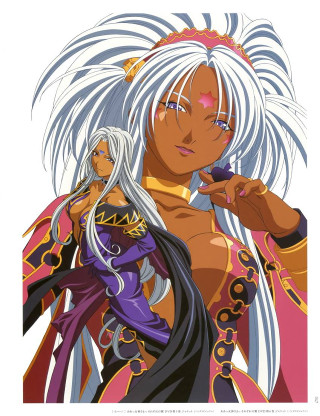 Woman white hair purple outfit - purple free wallpaper
