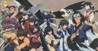 Anime characters swords group action 8 - sword and swords free wallpaper