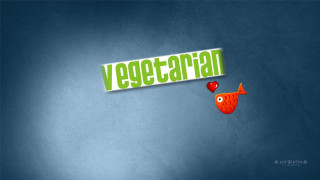 Fish heart nose vegetarian sticker - a blue wall free wallpaper