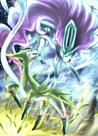 Pokemon battle sky fight two - the other free wallpaper