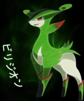 Green white pokemon black background - derf free wallpaper