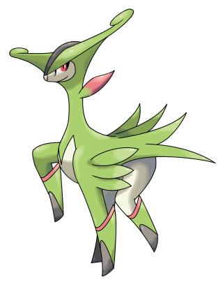 Green white pokemon character red - its arm free wallpaper