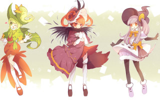 Anime girls dresses hats long - long leg free wallpaper