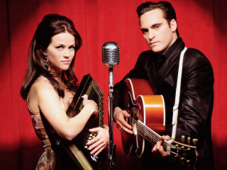 Man woman guitars microphone red - a man and a woman free wallpaper
