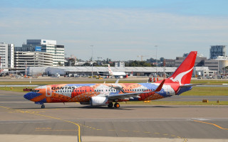 Large passenger jet airport runway 2 - top of an airport runway free wallpaper