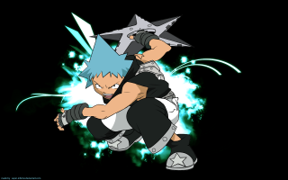 Blue haired sword wielding hero - adam manyoki free wallpaper