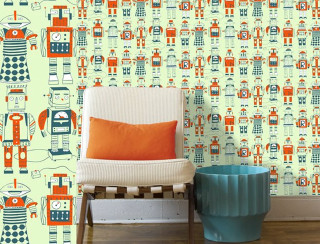 Chair robot wall blue vase - a blue vase free wallpaper