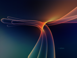 Hand reaching glowing light air - a computer free wallpaper