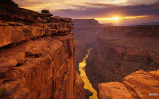 River canyon cliff cloudy sunset 2 - a canyon next free wallpaper
