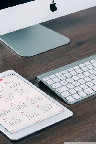 Tablet keyboard desk calendar mouse - a mouse free wallpaper