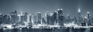 City skyline night lights water 7 - ashcan school free wallpaper