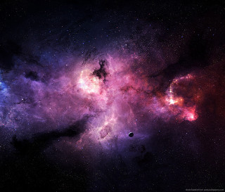 Colorful space stars black hole 5 - a black hole free wallpaper