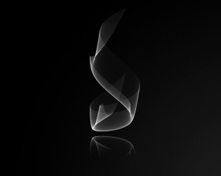 Black background smoke swirl reflection - abstract illusionism free wallpaper