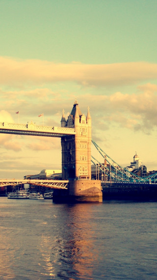 Bridge over water sky background 2 - a bridge free wallpaper