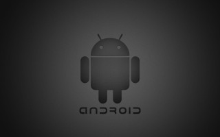 Android logo black white dark 2 - the middle free wallpaper