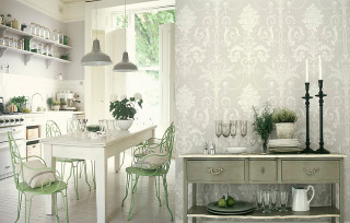 Kitchen table chairs stove window - outside free wallpaper