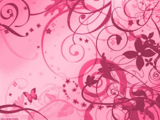 Pink background swirls stars pattern 2 - swirl free wallpaper