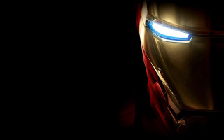 Iron man helmet glowing eyes - the dark free wallpaper for desktop