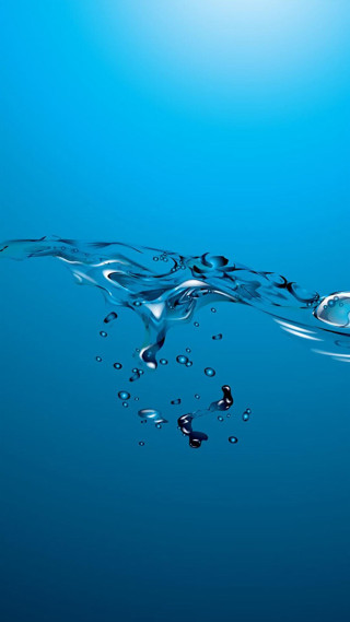 Blue ocean wave bubbles sun - a blue ocean free wallpaper