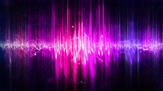 Soundwave aurora city night moon - a white line free wallpaper