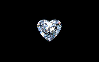 Heart shaped diamond black background 3 - diamond free wallpaper