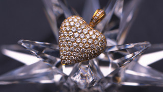 Diamond heart brooch crystal star - diamond free wallpaper