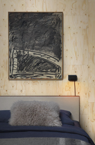 Bed painting lamp side wall - a lamp free wallpaper