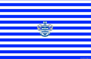 Blue white striped background crest - optical free wallpaper