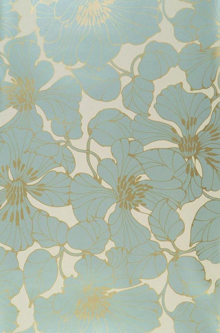 Blue gold flower pattern white - gradient light blue free wallpaper