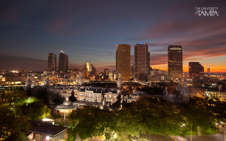 City skyline night colorful background 2 - dave arredondo free wallpaper