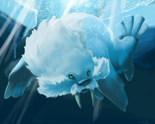 Blue white fish big smile - a big smile free wallpaper