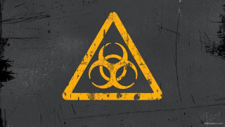 Yellow black hazard sign neoplasticism - biopunk free wallpaper