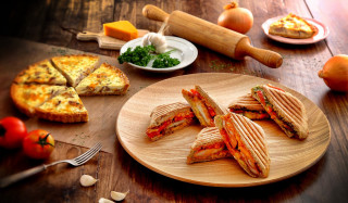 Sandwiches vegetables table food items - cafer bater free wallpaper