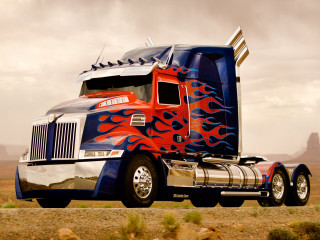 Semi truck flames desert road - a road in the desert free wallpaper