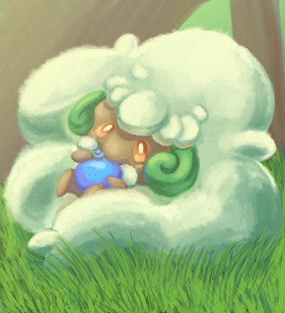 Sheep laying green field tree - bálint kiss free wallpaper