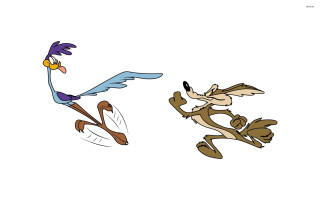 Cartoon character running x4 - loony toon free wallpaper