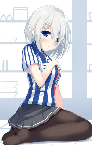 Anime girl white hair blue 18 - white hair free wallpaper