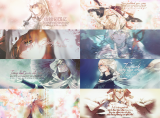 Anime collage characters quote middle - im free wallpaper