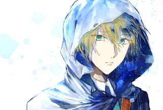 Blonde hooded male portrait anime - armin hansen free wallpaper