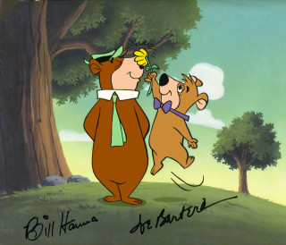 Cartoon bear dog woods together - its mouth free wallpaper