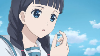 Girl blue eyes sailor uniform - blue eyes holding free wallpaper