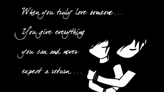 Romantic hug black background quote - free love wallpaper