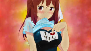 Girl heart object shirt chest - her chest free wallpaper