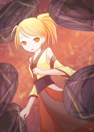 Blonde haired anime girl fireflies - firefly free wallpaper