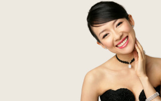 Woman black dress smiling diamond - cheerful free wallpaper